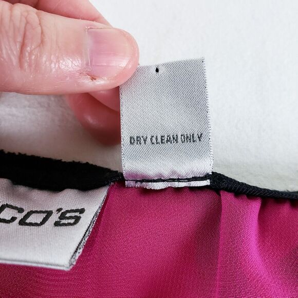 Chicos 100% Silk Midi Skirt Womens XL Wearable Art Flowy Maximalist Boho Resort - Picture 9 of 9